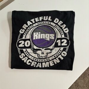 Grateful Dead Tshirt Sacramento Kings black tee sports hippee 100% cotton